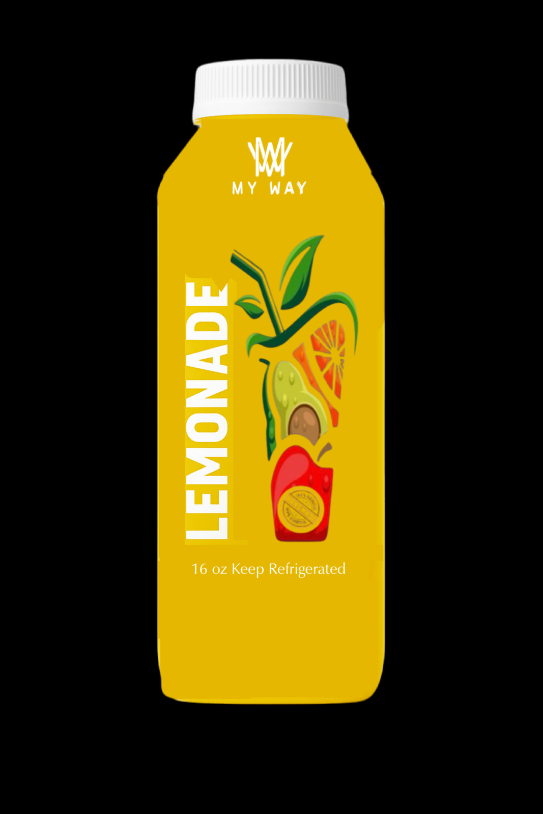 MYWAY Pure Lemonade – Fresh-Squeezed, All-Natural, Real Lemon Juice (16oz)